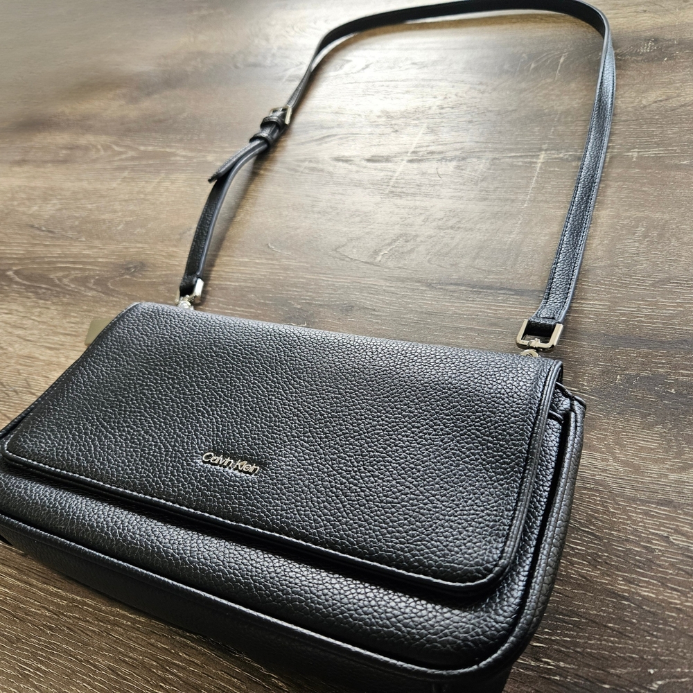 Calvin Klein Black Leather Crossbody Bag